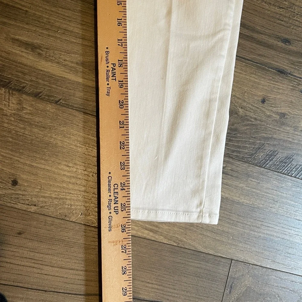 Ann Taylor The Slim Crop White Mid-Rise Denim Jeans Womens Size 4